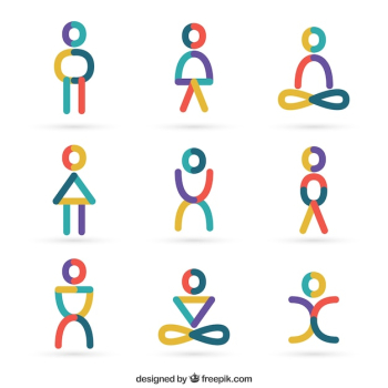 People icons in abstract style People icons in abstract style
