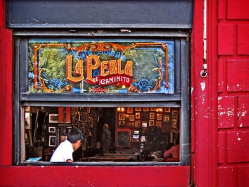 people inside La Perla shop people inside La Perla shop