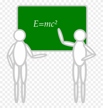 People Near A Blackboard - Two People Talking People Near A Blackboard - Two People Talking