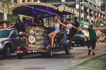 People on Vehicle and People Running People on Vehicle and People Running