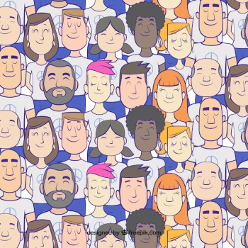 People pattern with flat design People pattern with flat design