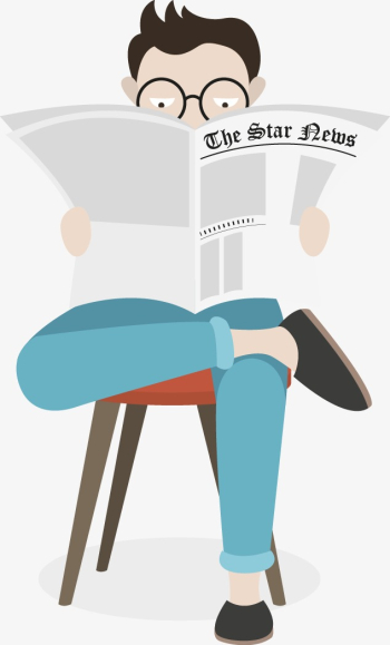 People Read Newspapers, People Vector, Male, Read Newspaper PNG and ...