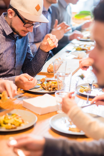 People Sitting and Eating