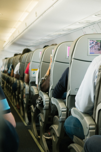 People Sitting on Plane Chairs People Sitting on Plane Chairs