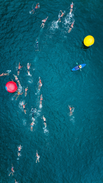 People Swimming on Sea People Swimming on Sea