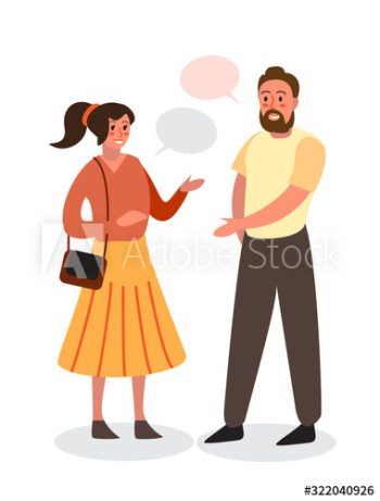 People talk to each other using bubble speech People talk to each other using bubble speech