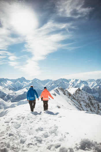 People Walking On Snow Covered Mountain People Walking On Snow Covered Mountain