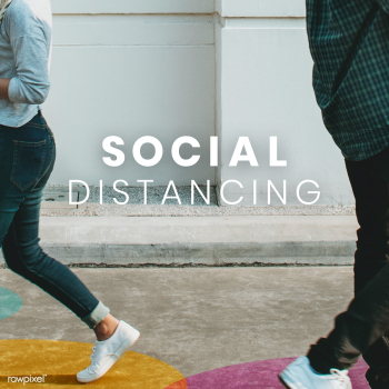 People walking with social distancing in public mockup | Free  psd mockup - 2304255