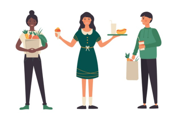 People with food Free Vector People with food Free Vector