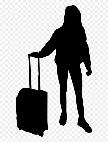 People With Luggage Silhouette Png - Girl With Suitcase Silhouette People With Luggage Silhouette Png - Girl With Suitcase Silhouette