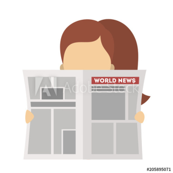 People with newspapers People with newspapers