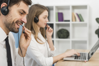 People working in call center People working in call center