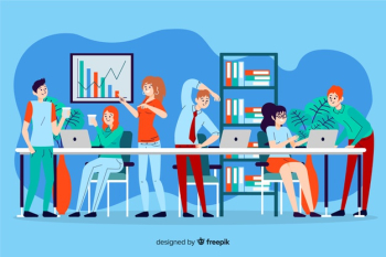 People working together illustrated Free Vector People working together illustrated Free Vector