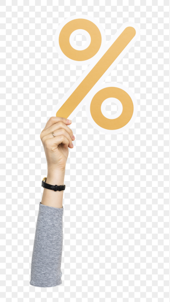 Percentage icon png hand holding | Free PNG - rawpixel