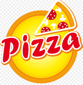 Perfect Pizza Fast food Pizza delivery - Vector red letters and Pizza 