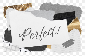 Perfect! png word sticker typography, | Free PNG - rawpixel