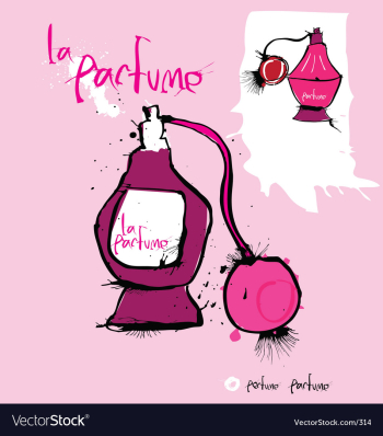 Perfume bottle vector image Perfume bottle vector image