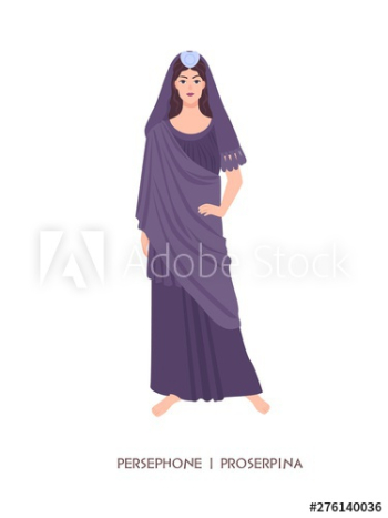 Persephone or Proserpina - goddess of underworld, springtime, flowers and vegetation from ancient Greek and Roman religion