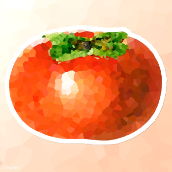 Persimmon crystallized style sticker illustration | Free illustration - 2347282 Persimmon crystallized style sticker illustration | Free illustration - 2347282