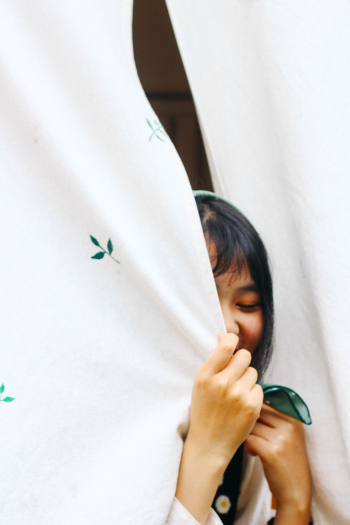 Person Behind Curtains Person Behind Curtains