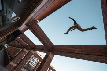 Person Doing Parkour Exhibition Person Doing Parkour Exhibition