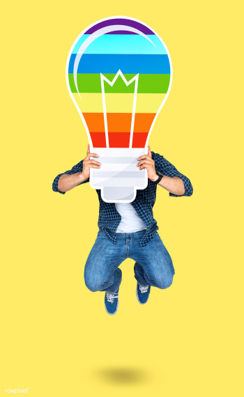 Person holding a rainbow light bulb | Free stock photo - 470106 Person holding a rainbow light bulb | Free stock photo - 470106