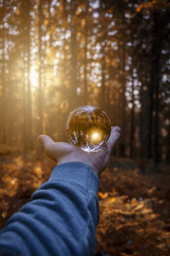 Person Holding Ball Glass Person Holding Ball Glass