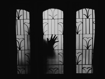 Person Holding Glass Window Person Holding Glass Window