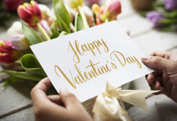 Person Holding Happy Valentine's Day Card Person Holding Happy Valentine's Day Card