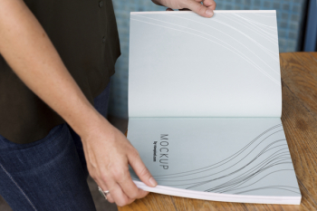Person Holding Mockup Book Person Holding Mockup Book