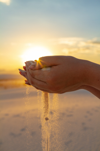 Person Holding Sand Person Holding Sand