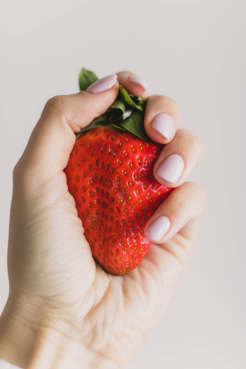 Person Holding Strawberry Person Holding Strawberry