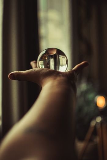 Person Holding Waterglobe Person Holding Waterglobe