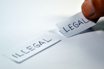 Person Holding White Paper Strip With Legal Handwritten Text
