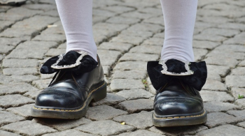 Person in Black Leather Shoes Person in Black Leather Shoes