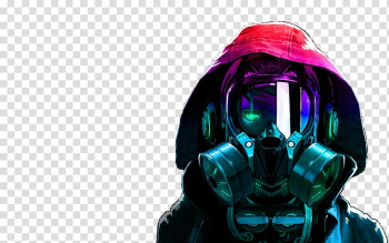 Person in gas mask illustration, Anime Gas mask , gas mask transparent background PNG clipart