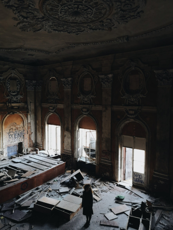 Person Inside Abandoned Building Person Inside Abandoned Building