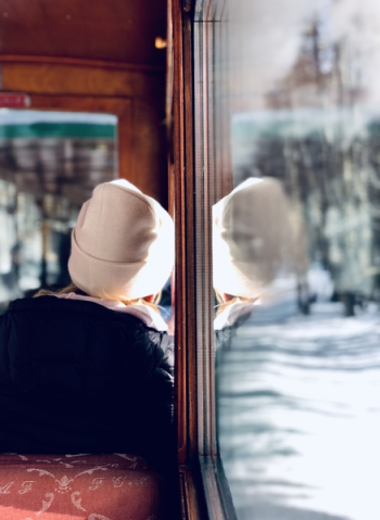 Person Leaning On A Glass Window Person Leaning On A Glass Window