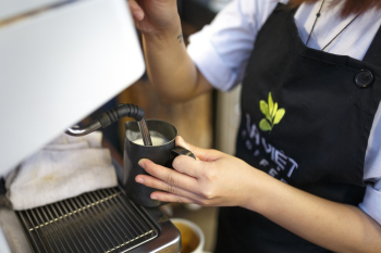 Person Making Froth Person Making Froth