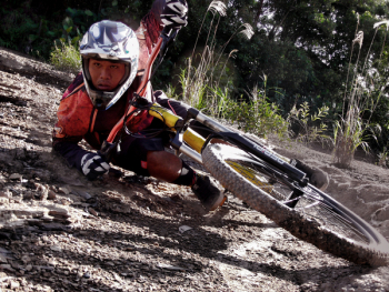 Person on Yellow Mountain Bike Person on Yellow Mountain Bike