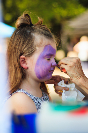 Person Painted Girl's Face Person Painted Girl's Face