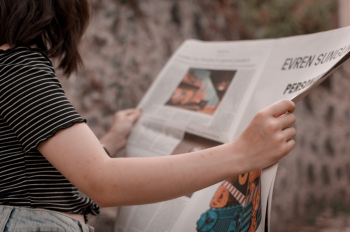 Person Reading Newspaper Person Reading Newspaper