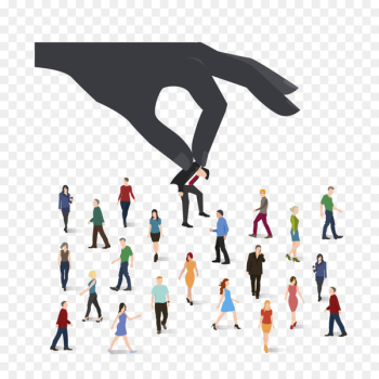 Person Recruitment Organization Management Business - Vector Business People 