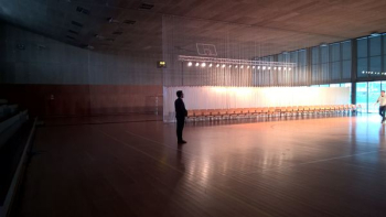 person standing in stadium person standing in stadium