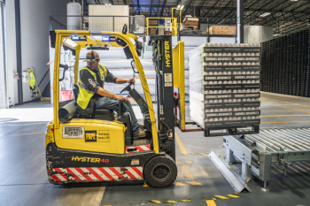 Person Using Forklift Person Using Forklift