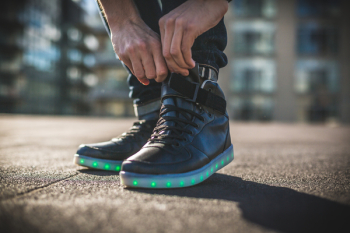 Person Wearing Black Shoes Person Wearing Black Shoes