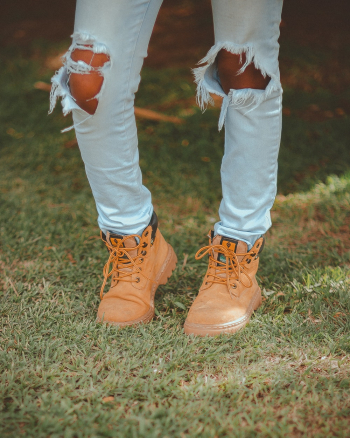 Person Wearing Brown Footwear