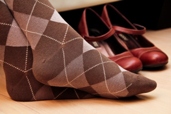Person Wearing Brown Sock Person Wearing Brown Sock
