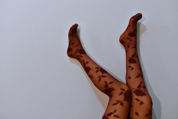 Person Wearing Floral Stockings Person Wearing Floral Stockings