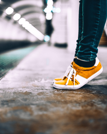 person wearing sneakers person wearing sneakers